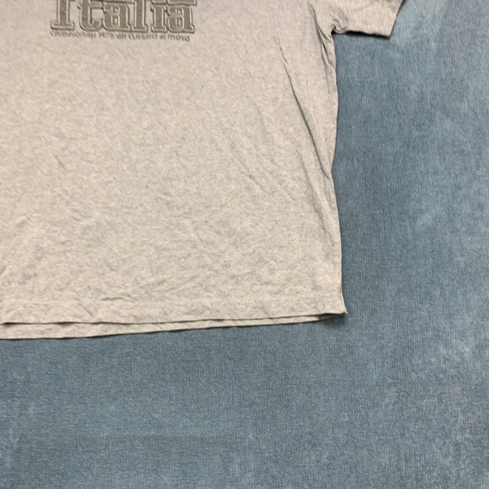 VTG Roma Atletica T Shirt Mens Large Gray Cotton Italia Patchwork Graphic
